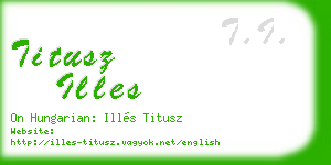 titusz illes business card