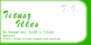 titusz illes business card